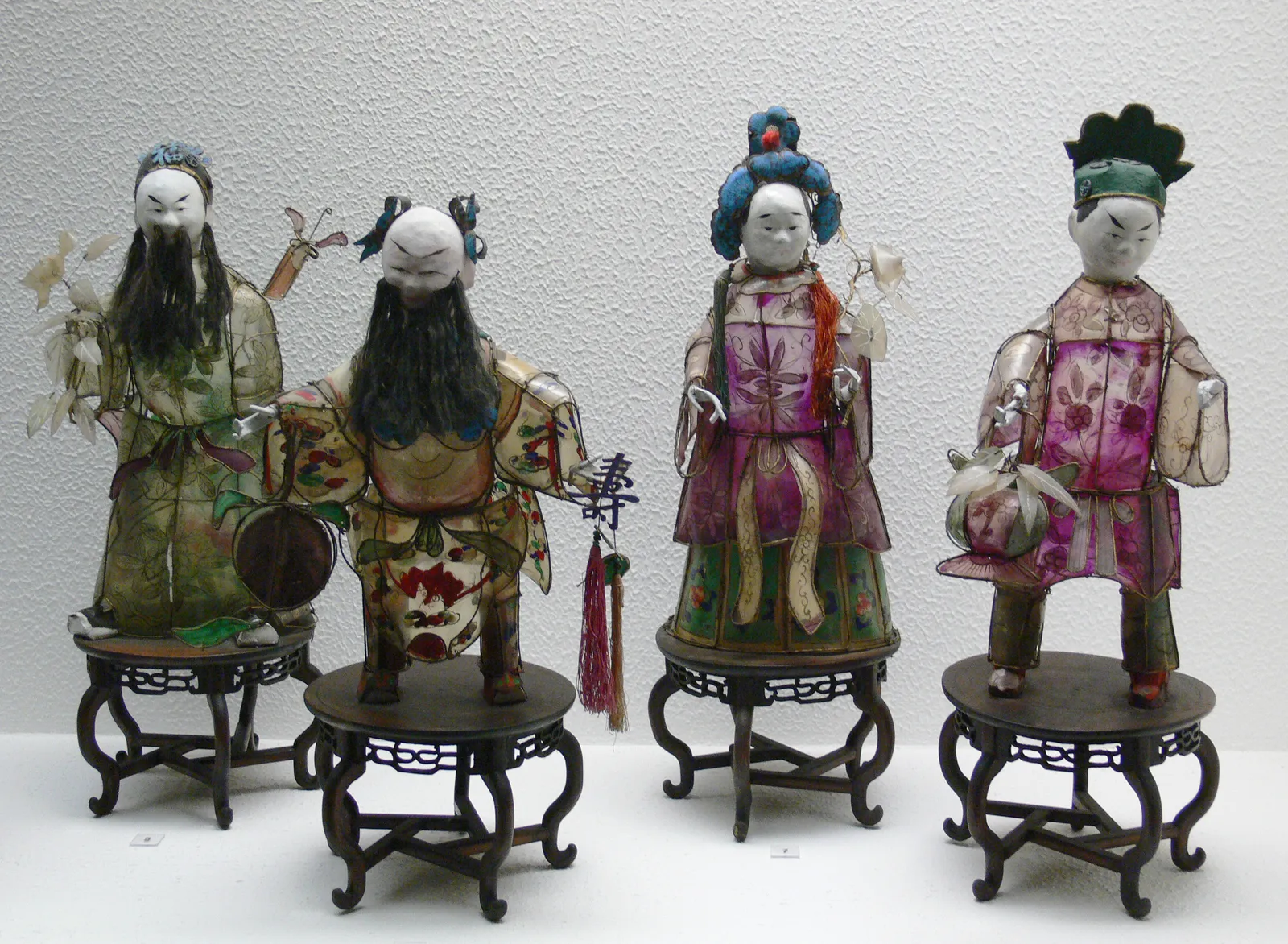 Second view of Qing dynasty New Year lamps representing the Eight Immortals.